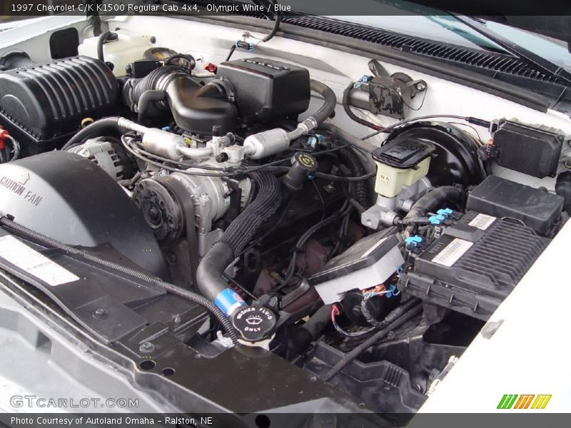 Olympic White / Blue 1997 Chevrolet C/K K1500 Regular Cab 4x4