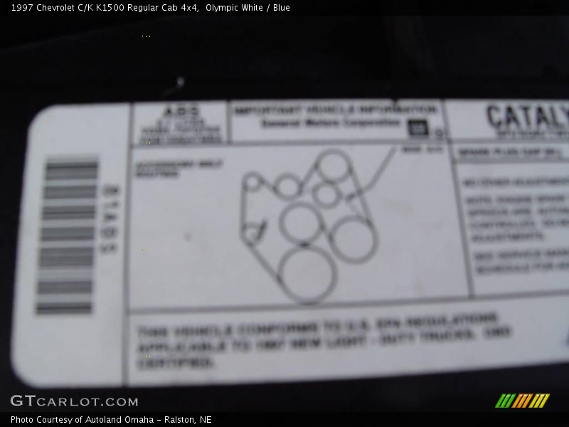 Olympic White / Blue 1997 Chevrolet C/K K1500 Regular Cab 4x4