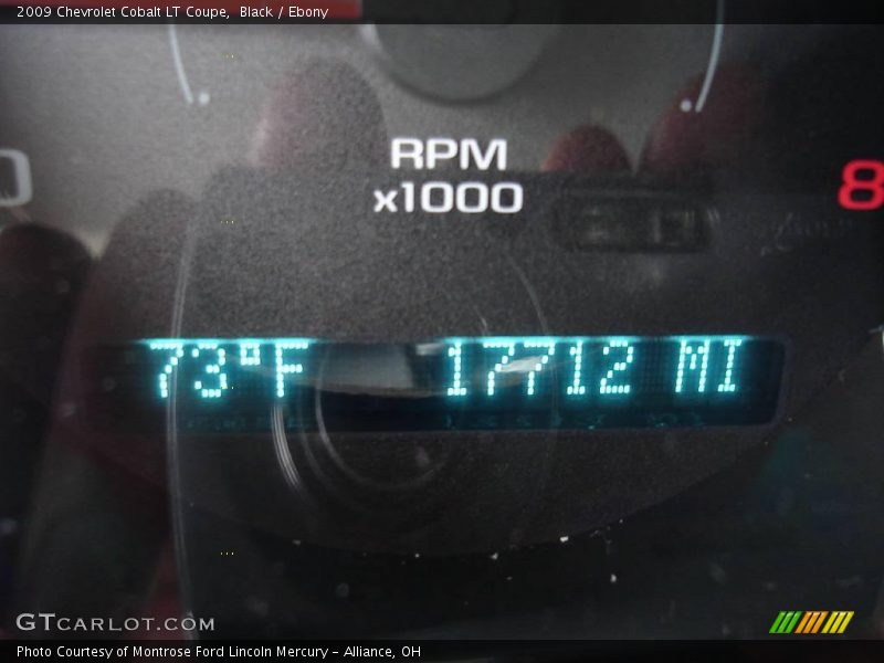 Black / Ebony 2009 Chevrolet Cobalt LT Coupe