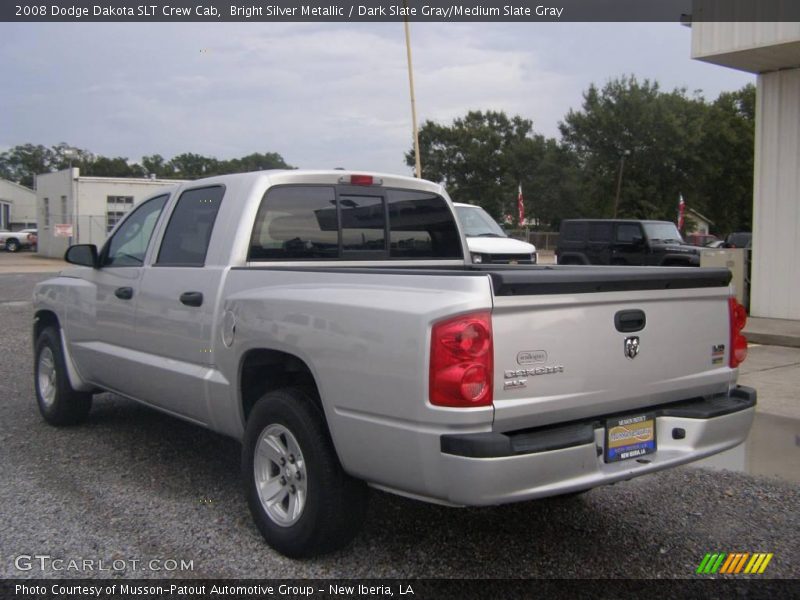 Bright Silver Metallic / Dark Slate Gray/Medium Slate Gray 2008 Dodge Dakota SLT Crew Cab