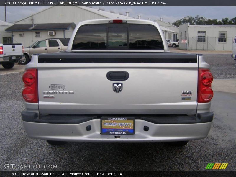 Bright Silver Metallic / Dark Slate Gray/Medium Slate Gray 2008 Dodge Dakota SLT Crew Cab