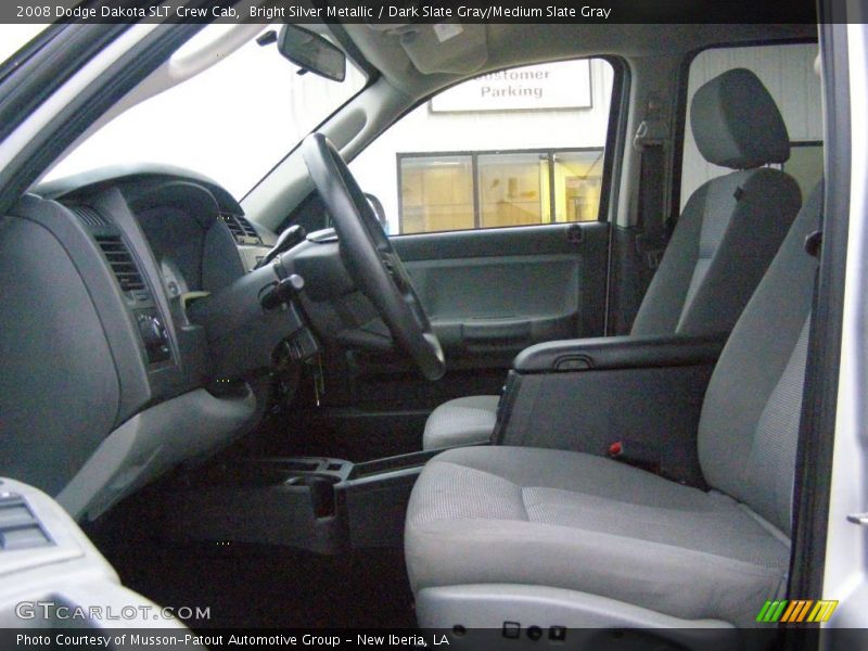 Bright Silver Metallic / Dark Slate Gray/Medium Slate Gray 2008 Dodge Dakota SLT Crew Cab