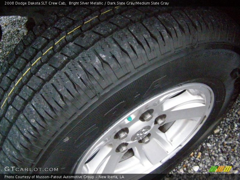 Bright Silver Metallic / Dark Slate Gray/Medium Slate Gray 2008 Dodge Dakota SLT Crew Cab
