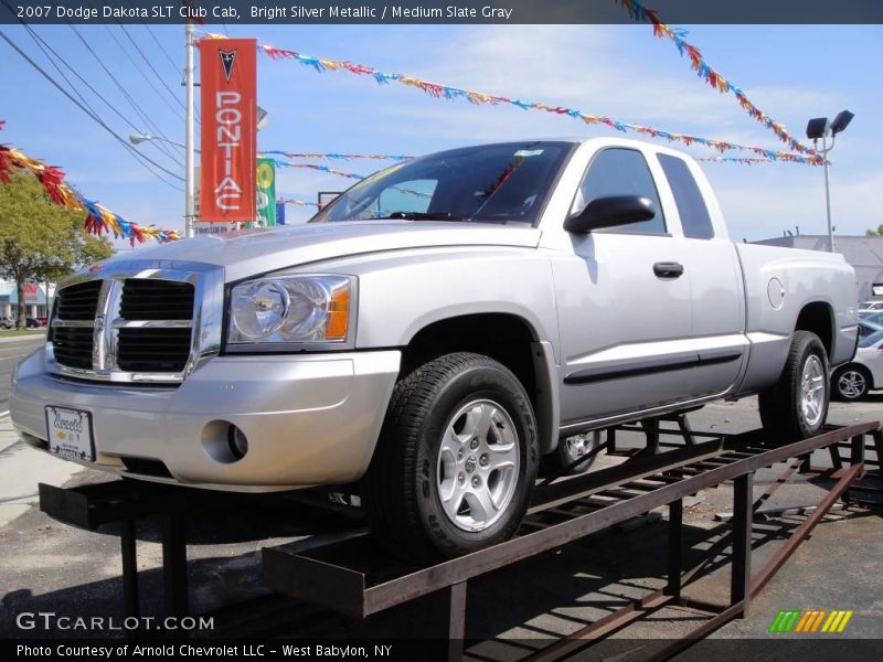 Bright Silver Metallic / Medium Slate Gray 2007 Dodge Dakota SLT Club Cab