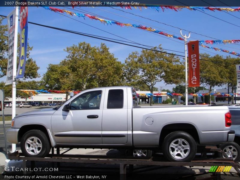 Bright Silver Metallic / Medium Slate Gray 2007 Dodge Dakota SLT Club Cab
