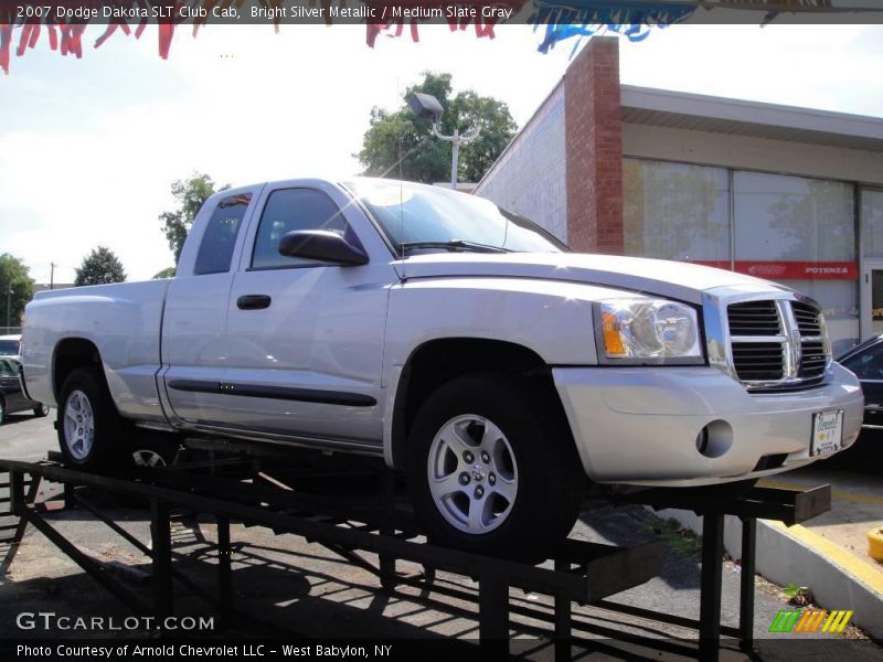 Bright Silver Metallic / Medium Slate Gray 2007 Dodge Dakota SLT Club Cab