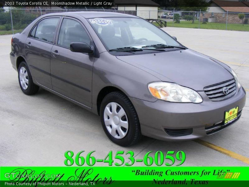 Moonshadow Metallic / Light Gray 2003 Toyota Corolla CE