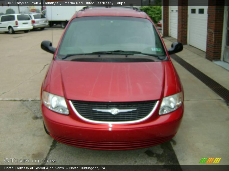 Inferno Red Tinted Pearlcoat / Taupe 2002 Chrysler Town & Country eL