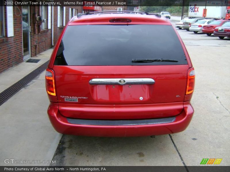 Inferno Red Tinted Pearlcoat / Taupe 2002 Chrysler Town & Country eL