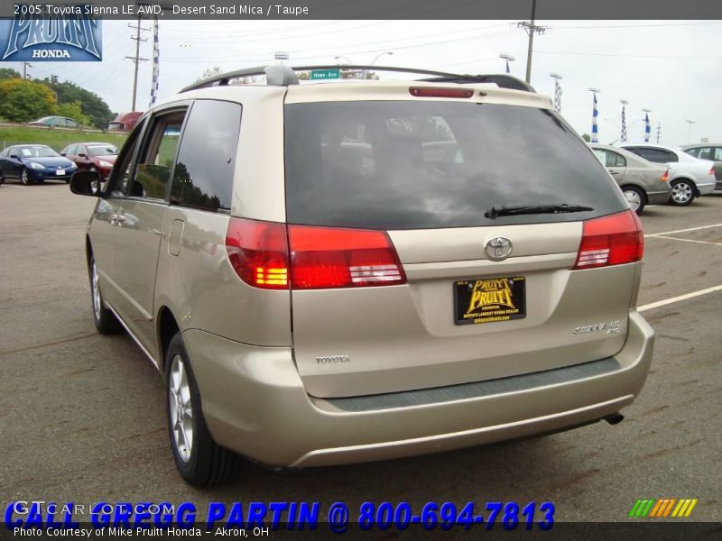 Desert Sand Mica / Taupe 2005 Toyota Sienna LE AWD