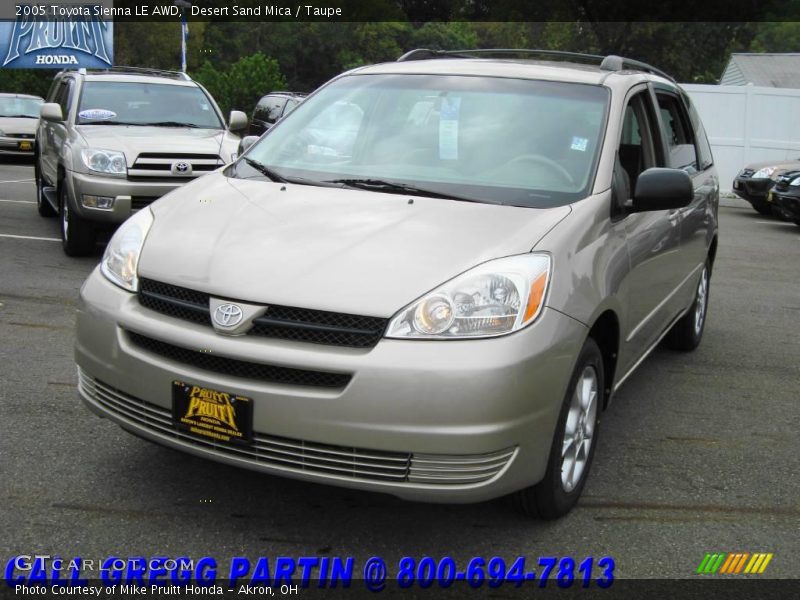 Desert Sand Mica / Taupe 2005 Toyota Sienna LE AWD