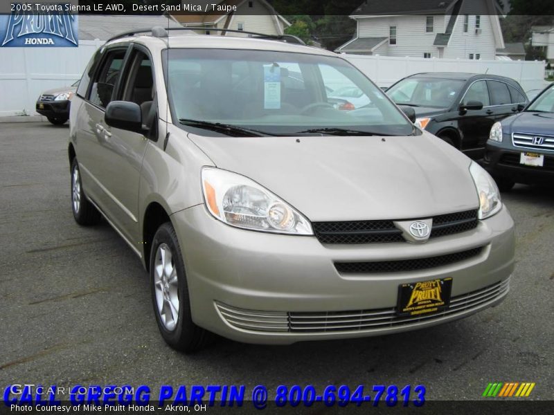 Desert Sand Mica / Taupe 2005 Toyota Sienna LE AWD