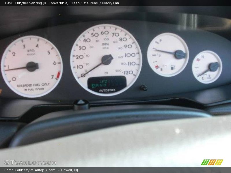 Deep Slate Pearl / Black/Tan 1998 Chrysler Sebring JXi Convertible
