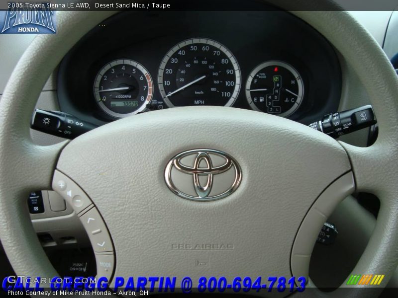 Desert Sand Mica / Taupe 2005 Toyota Sienna LE AWD