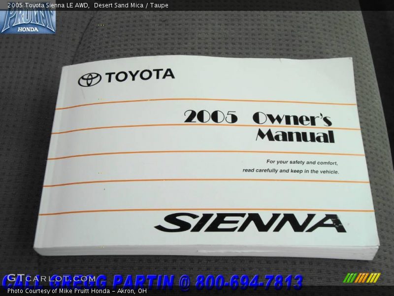 Desert Sand Mica / Taupe 2005 Toyota Sienna LE AWD