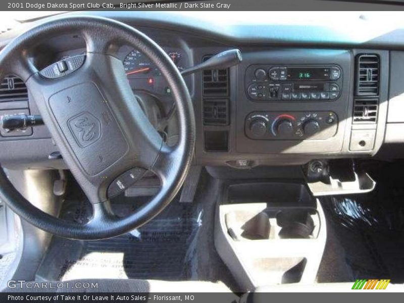 Bright Silver Metallic / Dark Slate Gray 2001 Dodge Dakota Sport Club Cab