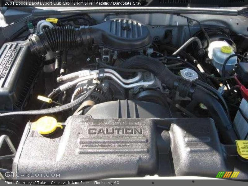 Bright Silver Metallic / Dark Slate Gray 2001 Dodge Dakota Sport Club Cab