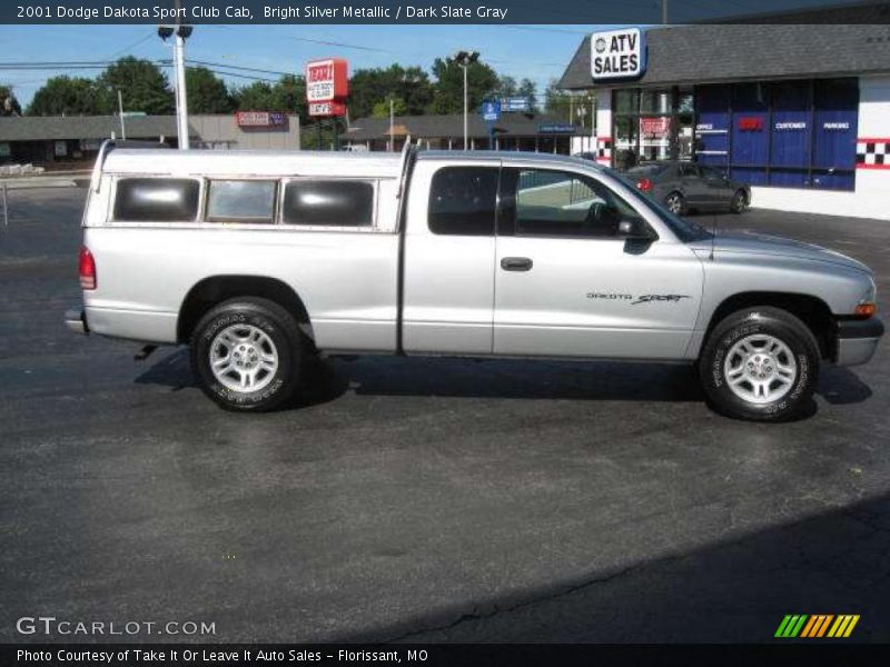 Bright Silver Metallic / Dark Slate Gray 2001 Dodge Dakota Sport Club Cab