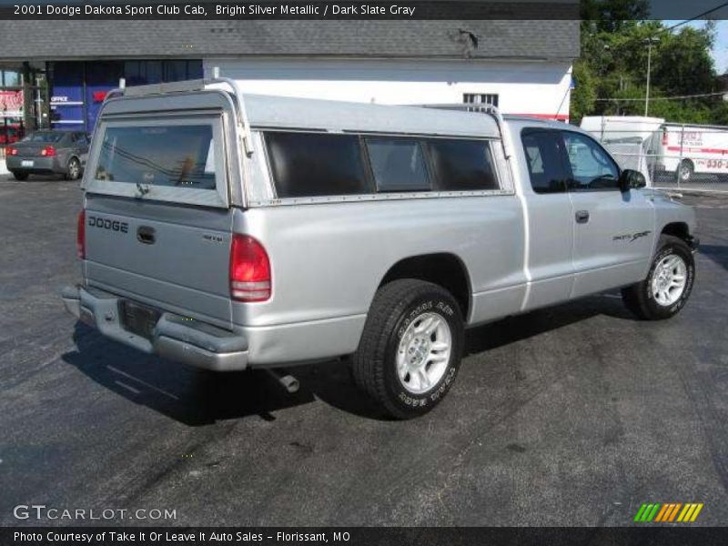 Bright Silver Metallic / Dark Slate Gray 2001 Dodge Dakota Sport Club Cab