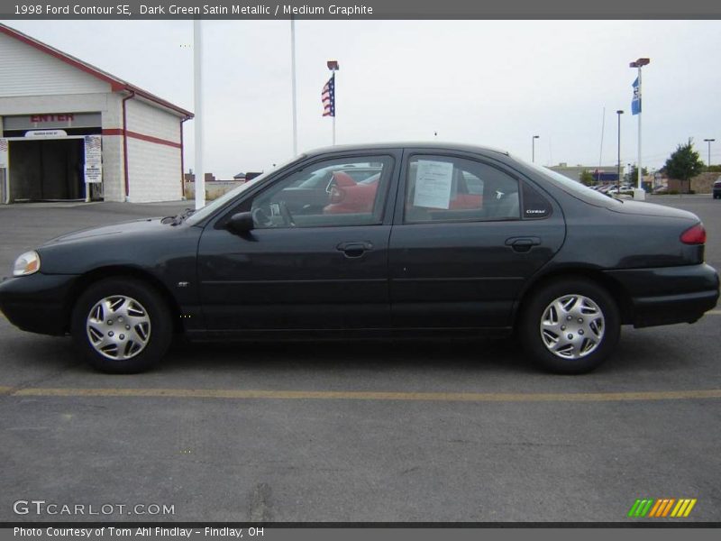 Dark Green Satin Metallic / Medium Graphite 1998 Ford Contour SE