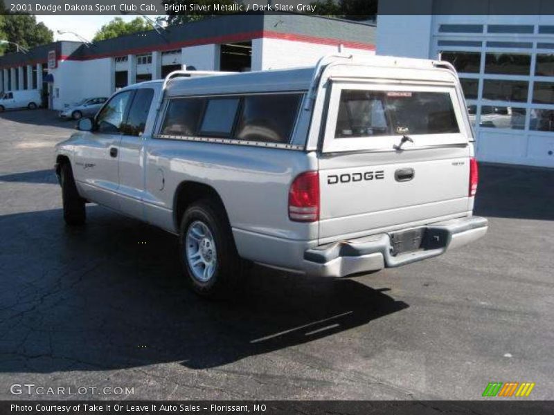 Bright Silver Metallic / Dark Slate Gray 2001 Dodge Dakota Sport Club Cab