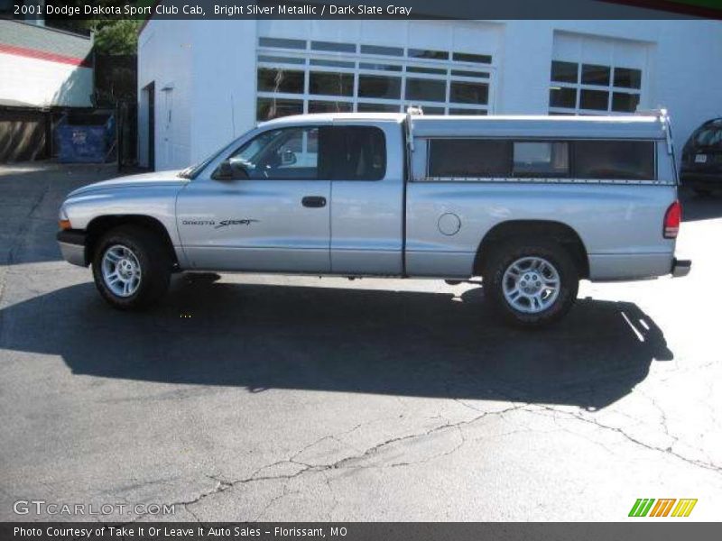 Bright Silver Metallic / Dark Slate Gray 2001 Dodge Dakota Sport Club Cab