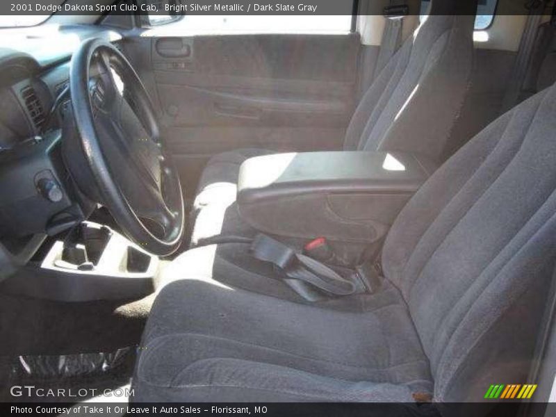 Bright Silver Metallic / Dark Slate Gray 2001 Dodge Dakota Sport Club Cab