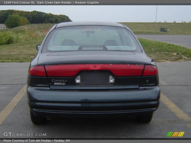 Dark Green Satin Metallic / Medium Graphite 1998 Ford Contour SE