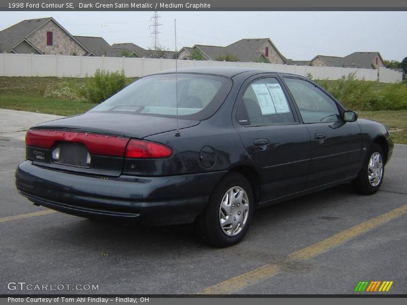 Dark Green Satin Metallic / Medium Graphite 1998 Ford Contour SE