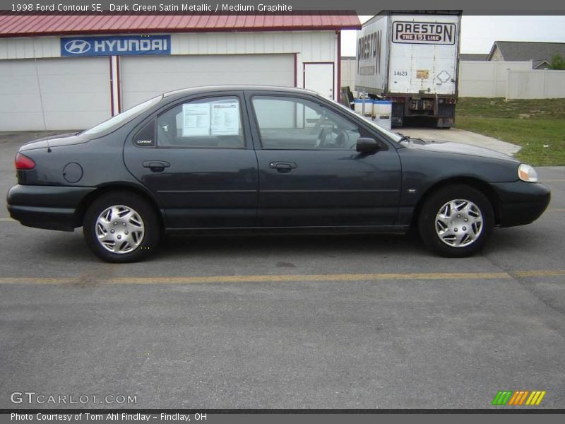 Dark Green Satin Metallic / Medium Graphite 1998 Ford Contour SE