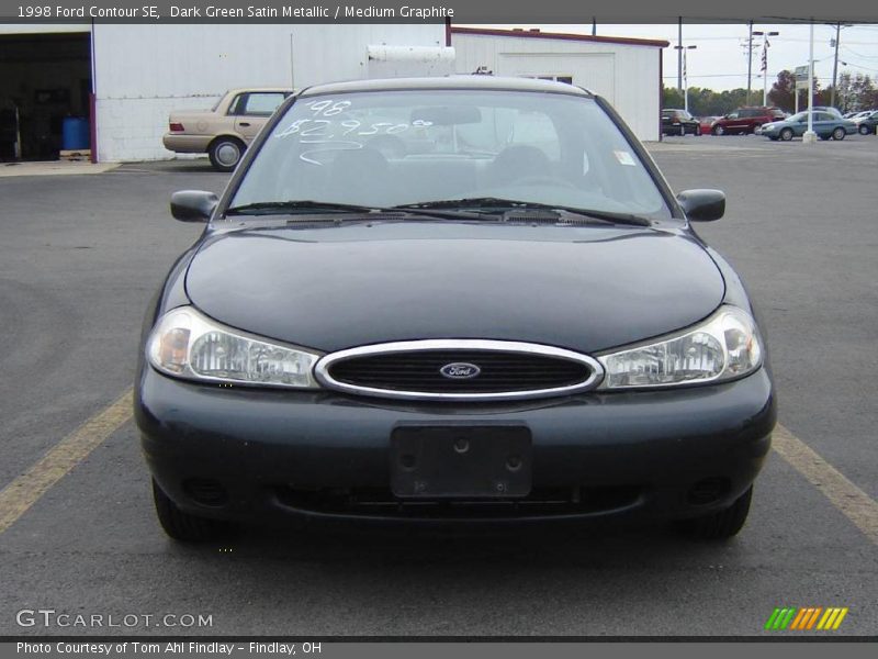 Dark Green Satin Metallic / Medium Graphite 1998 Ford Contour SE