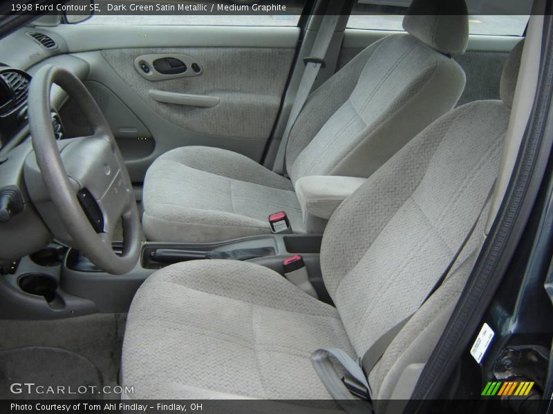 Dark Green Satin Metallic / Medium Graphite 1998 Ford Contour SE