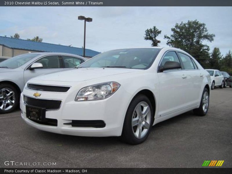 Summit White / Titanium 2010 Chevrolet Malibu LS Sedan