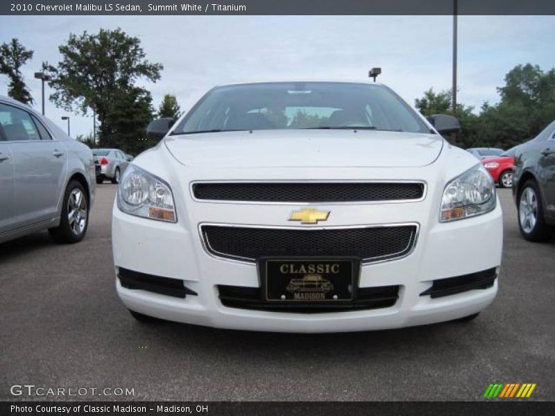 Summit White / Titanium 2010 Chevrolet Malibu LS Sedan