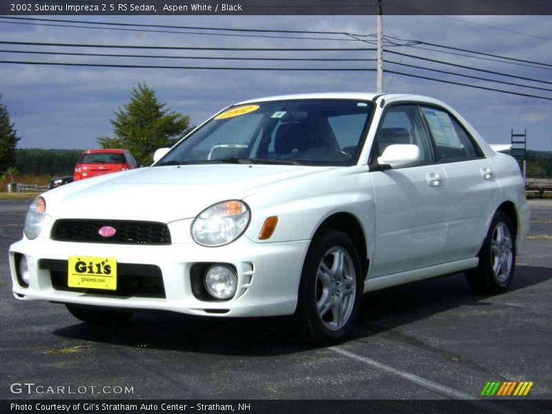 Aspen White / Black 2002 Subaru Impreza 2.5 RS Sedan