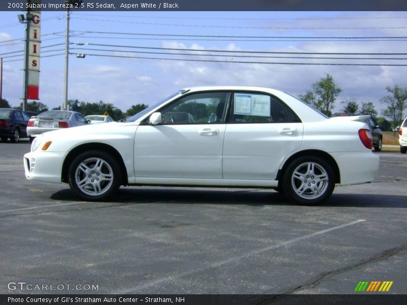 Aspen White / Black 2002 Subaru Impreza 2.5 RS Sedan
