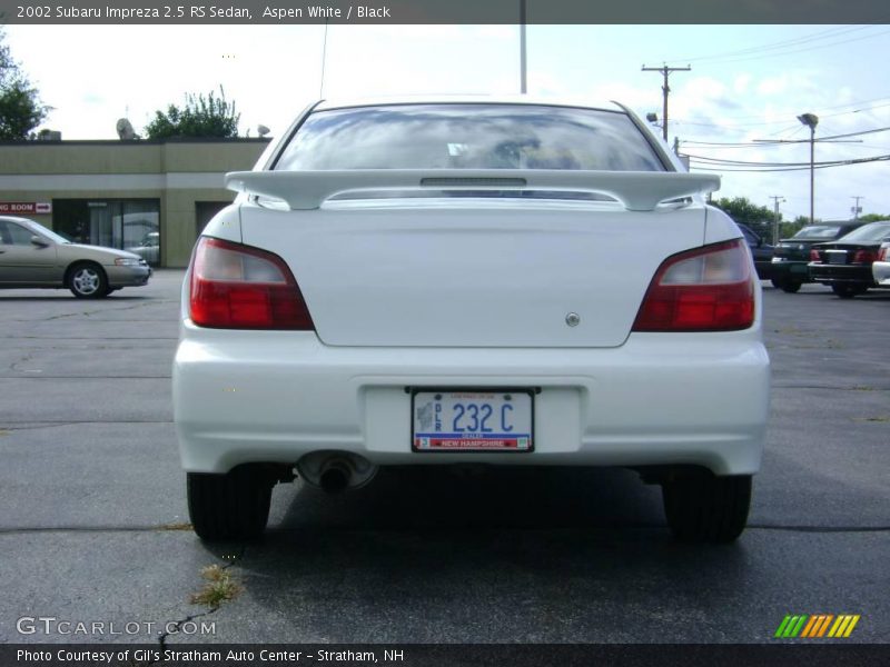 Aspen White / Black 2002 Subaru Impreza 2.5 RS Sedan