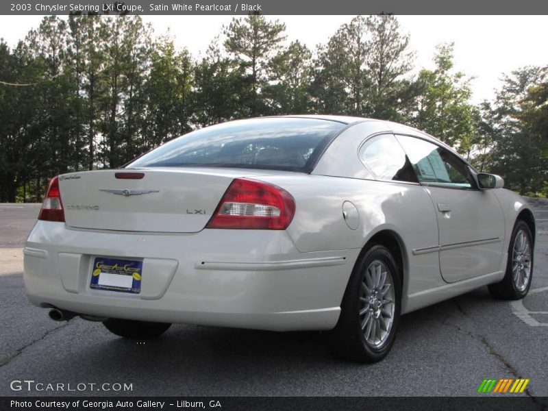 Satin White Pearlcoat / Black 2003 Chrysler Sebring LXi Coupe