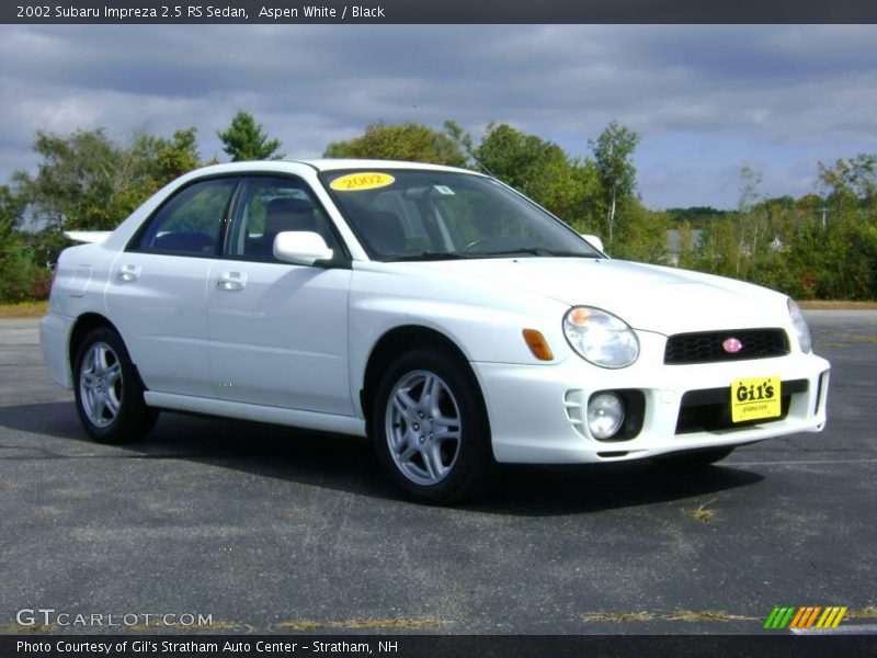 Aspen White / Black 2002 Subaru Impreza 2.5 RS Sedan