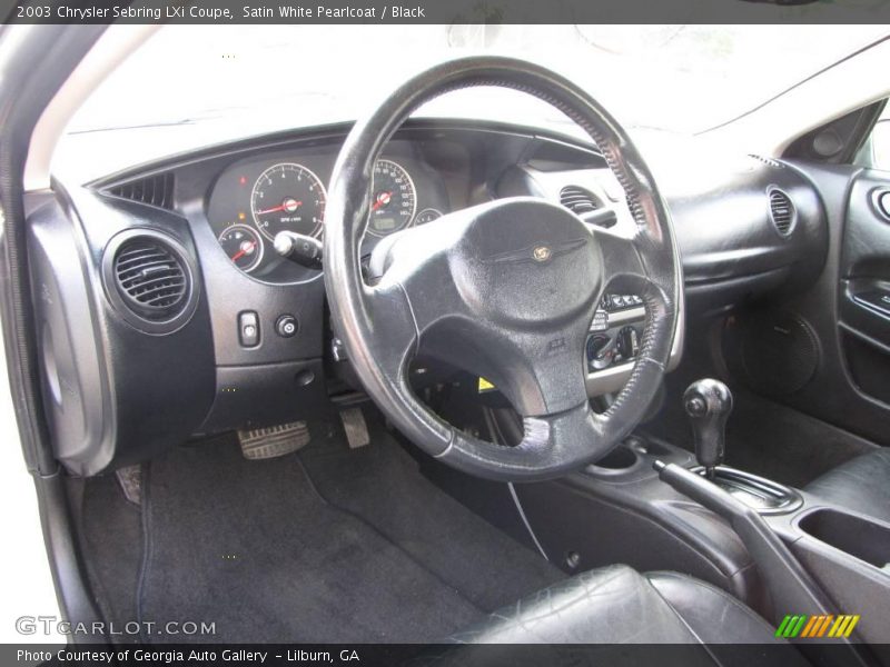 Satin White Pearlcoat / Black 2003 Chrysler Sebring LXi Coupe