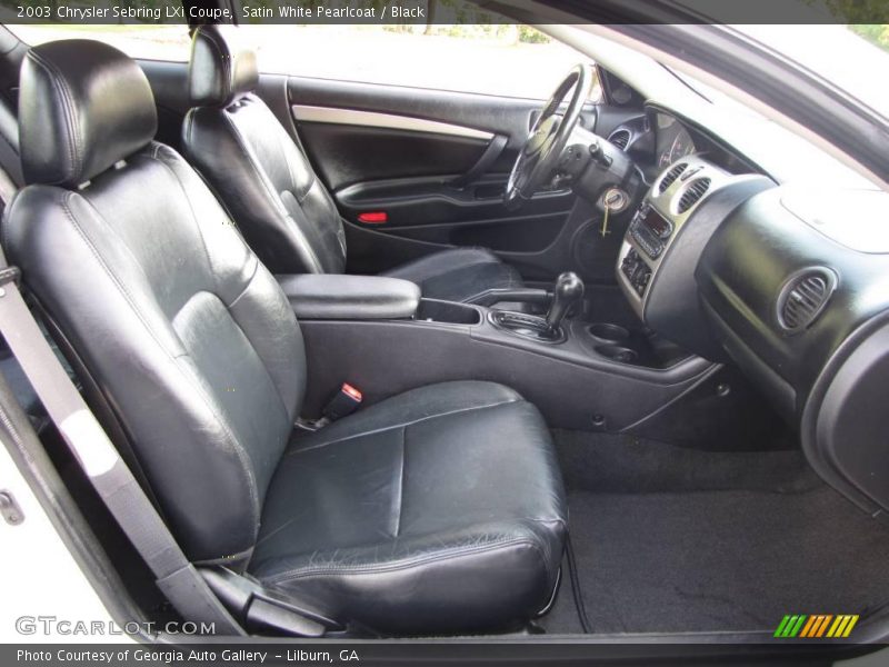 Satin White Pearlcoat / Black 2003 Chrysler Sebring LXi Coupe