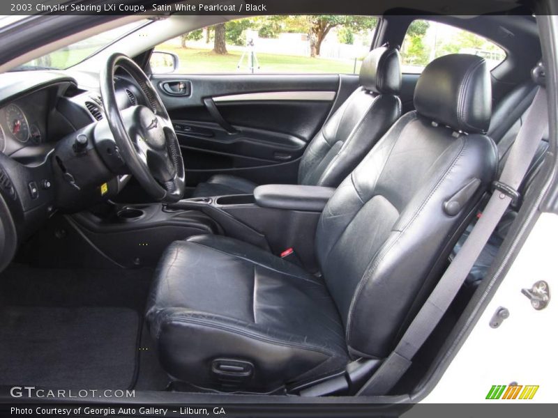 Satin White Pearlcoat / Black 2003 Chrysler Sebring LXi Coupe