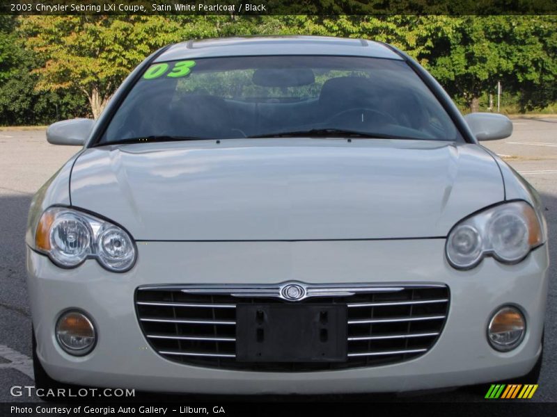 Satin White Pearlcoat / Black 2003 Chrysler Sebring LXi Coupe