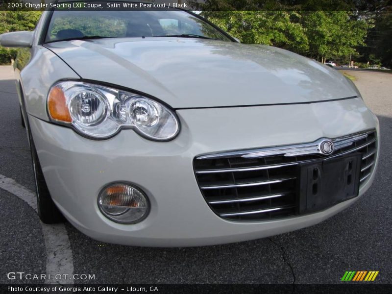 Satin White Pearlcoat / Black 2003 Chrysler Sebring LXi Coupe