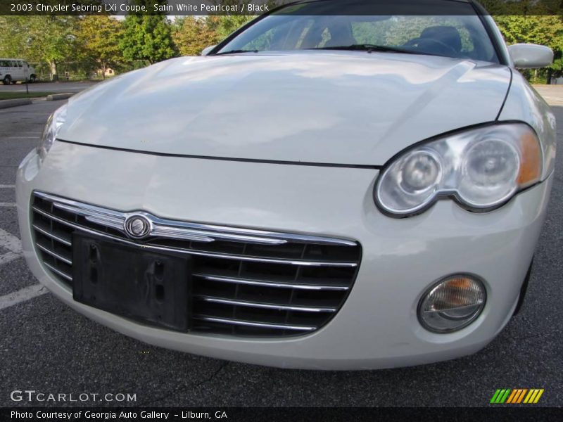 Satin White Pearlcoat / Black 2003 Chrysler Sebring LXi Coupe