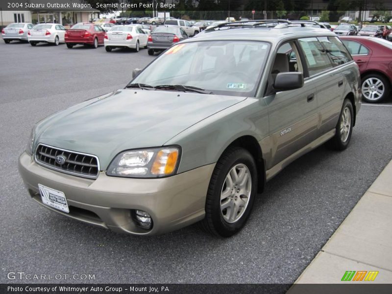 Seamist Green Pearl / Beige 2004 Subaru Outback Wagon