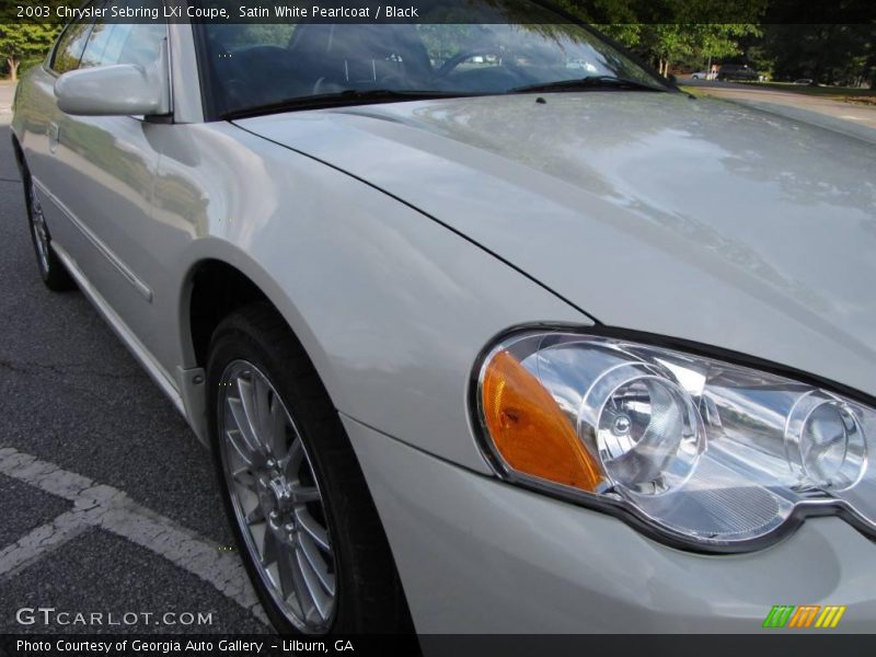 Satin White Pearlcoat / Black 2003 Chrysler Sebring LXi Coupe