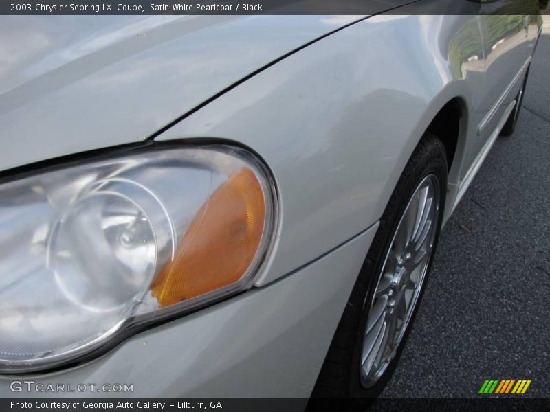 Satin White Pearlcoat / Black 2003 Chrysler Sebring LXi Coupe