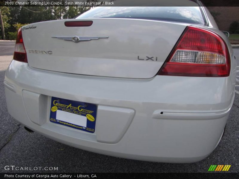 Satin White Pearlcoat / Black 2003 Chrysler Sebring LXi Coupe