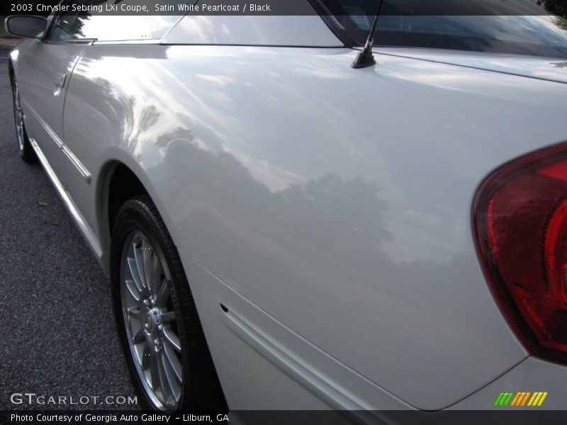 Satin White Pearlcoat / Black 2003 Chrysler Sebring LXi Coupe